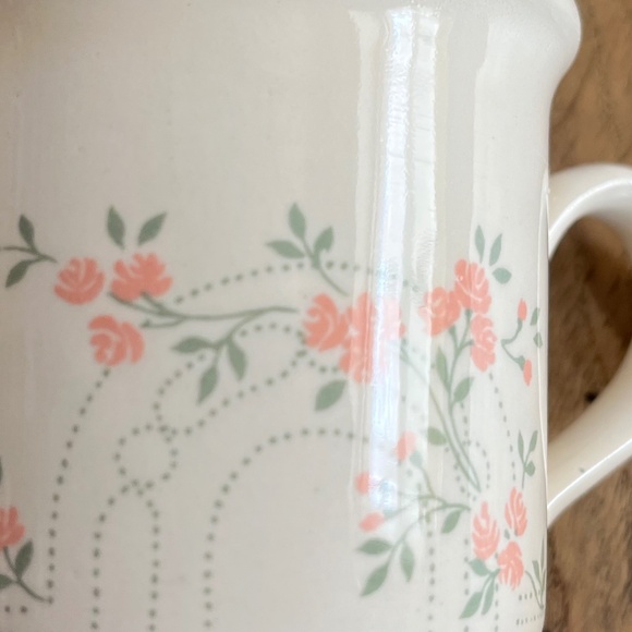 Scarce Vintage Staffordshire Tableware from England Cream and Floral Mugs - 3 - Picture 9 of 10